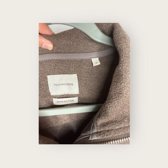 7Diamonds Generation Soft Quarter Zip Pullover in Chocolate Size Large - Picture 7 of 8